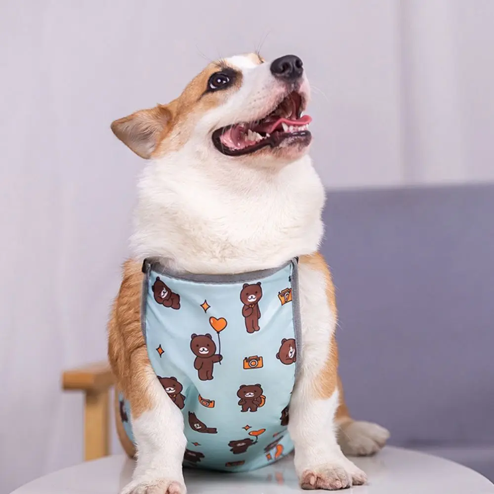 Ropa de protección del vientre para perros Korji, babero impermeable y cálido para mascotas, bolsillo para el vientre para perros de verano