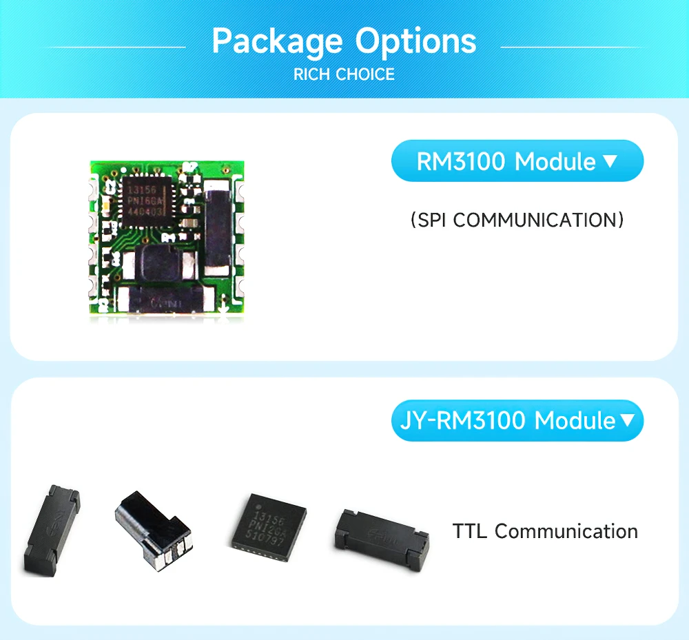 Sensor Magnetómetro Industrial WitMotion PNI RM3100, Salida de Campo Magnético de 3 Ejes, Brújula Electrónica Digital SPI para Arduino