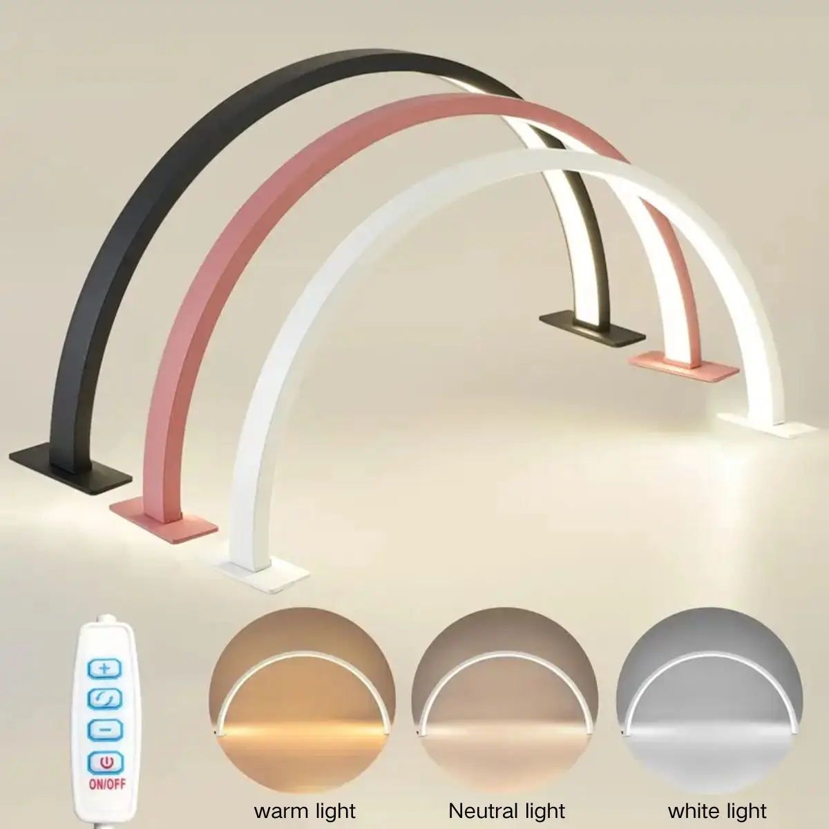 La lámpara de uñas en forma de media luna de 1 pieza tiene brillo y temperatura de color ajustables, adecuada para la extensión de uñas, pestañas y...