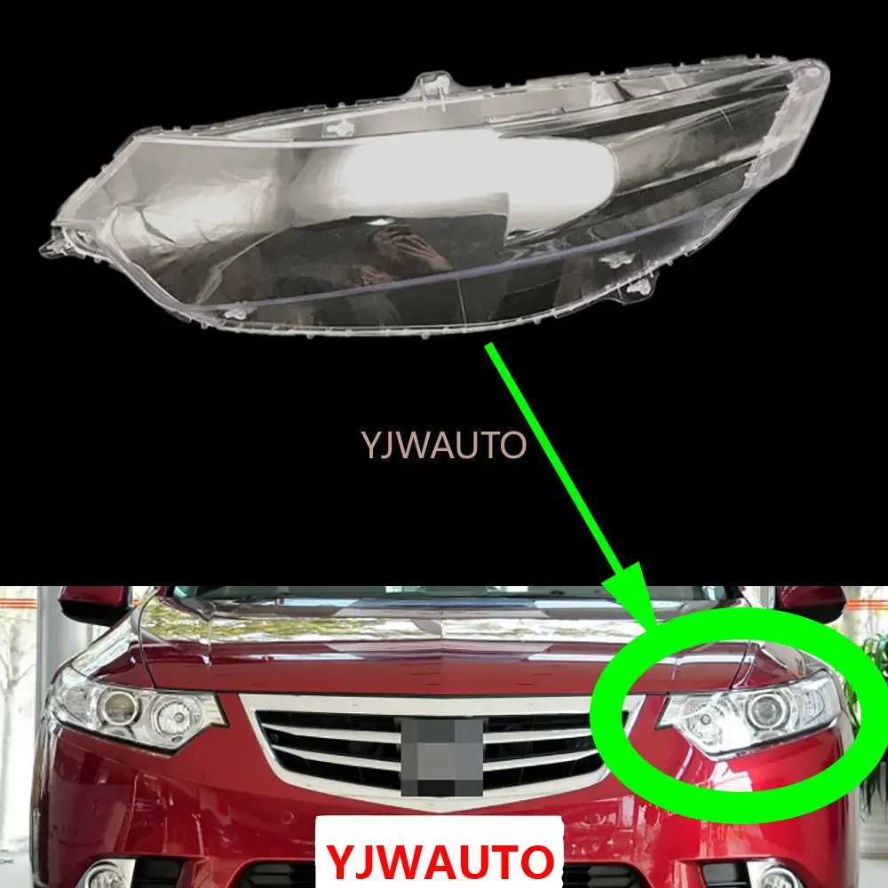 Para Honda Accord Spirior Acura TSX 2009-2013 lente de faro cubierta de faro de coche reemplazo de vidrio lámpara frontal transparente carcasa de coche