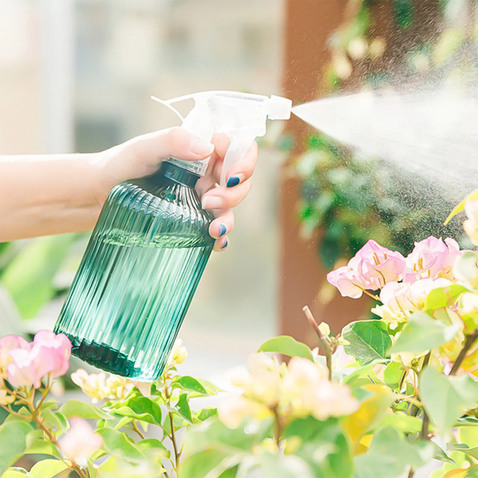 Pulverizador de plástico para plantas, botella rociadora a prueba de fugas sin BPA para jardín, suministros de limpieza interior, 500ml