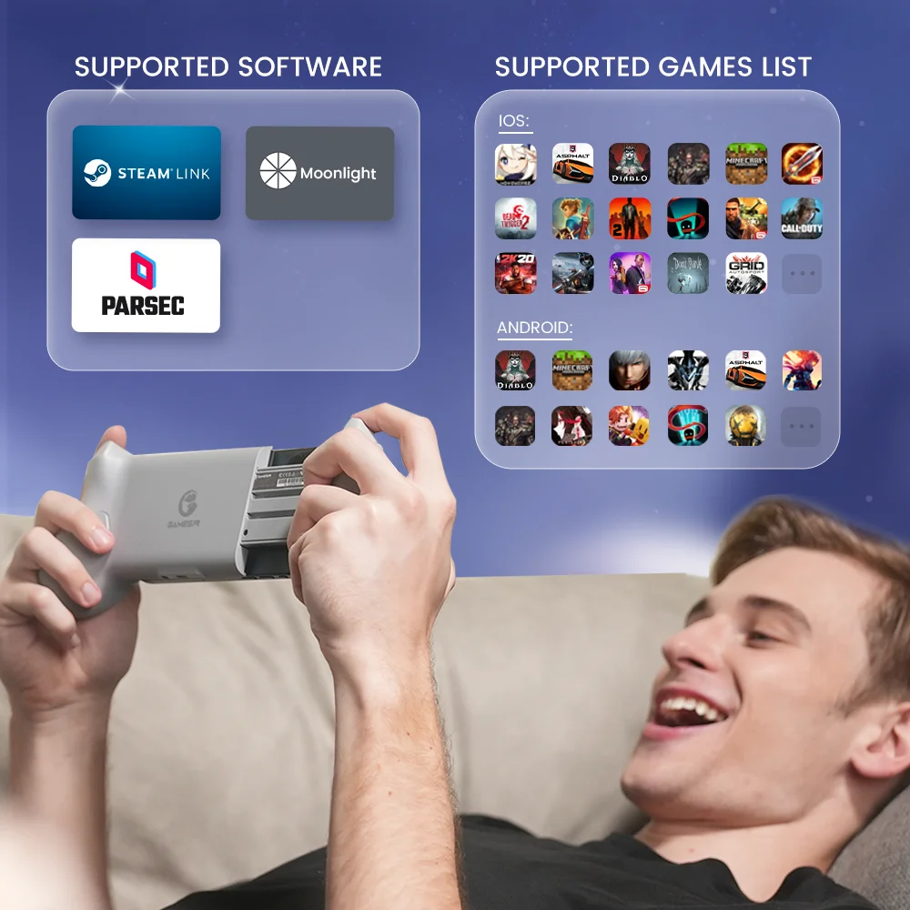 Gamepad para teléfono móvil GameSir G8 Galileo, controlador de juego con Joystick de efecto Hall para iPhone 15, teléfono móvil Android, juegos en la nube