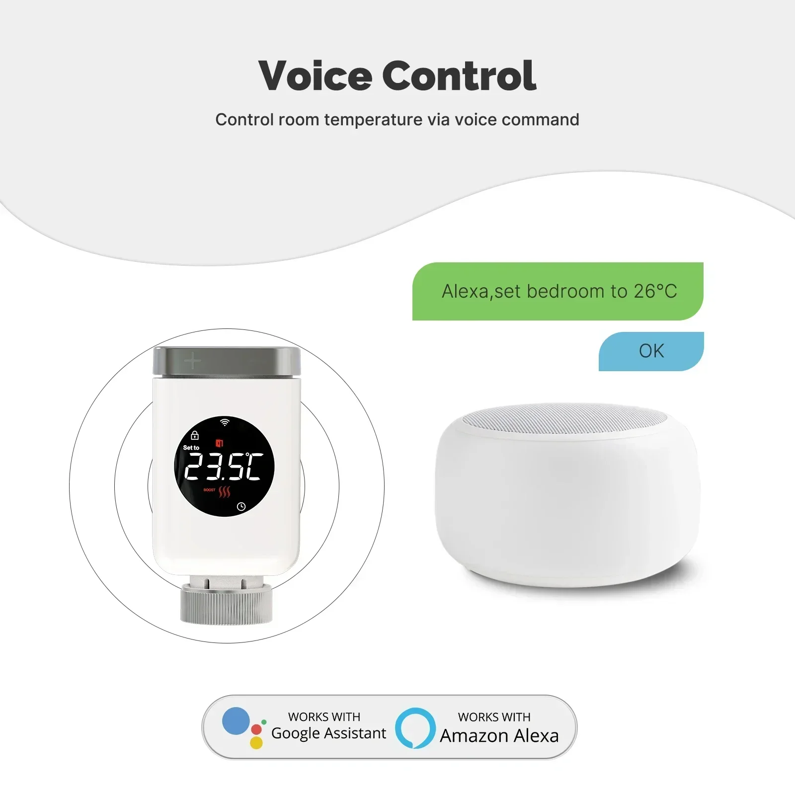 MOES-válvula termostática inteligente para radiador, Wifi/Zigbee, aplicación remota programable TRV, controlador de temperatura, compatible con Alexa y Google Home