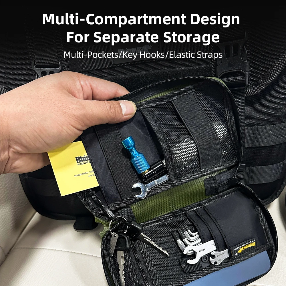Rhinowalk-Bolsa de ciclismo para uso diario, Mini bolsa Universal para herramientas de ciclismo, billetera para teléfono