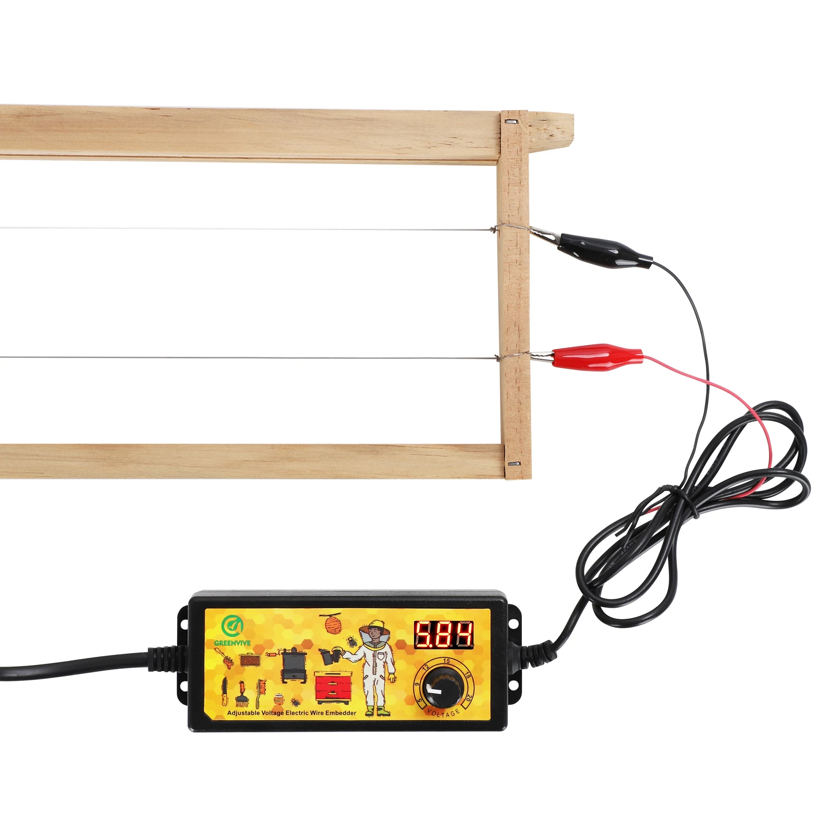 Dispositivo de Calentamiento Eléctrico para Apicultura, Pantalla Digital, Temperatura Ajustable, Equipo de Instalación de Marcos de Colmenas, 100-240V