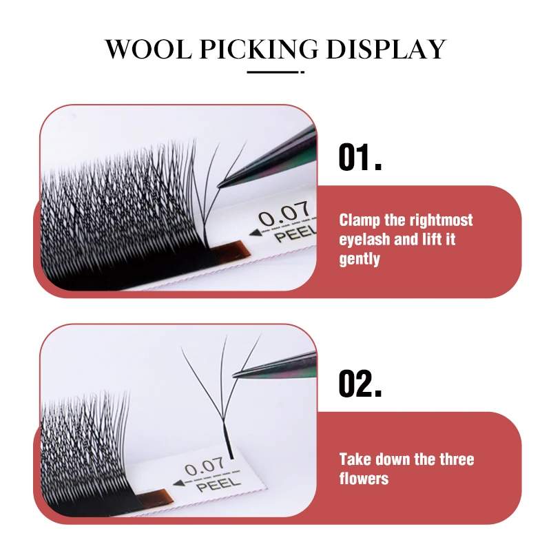 Extensiones de Pestañas DeceMars, 5 Estuches, Extensiones de Pestañas 3D en Forma de W