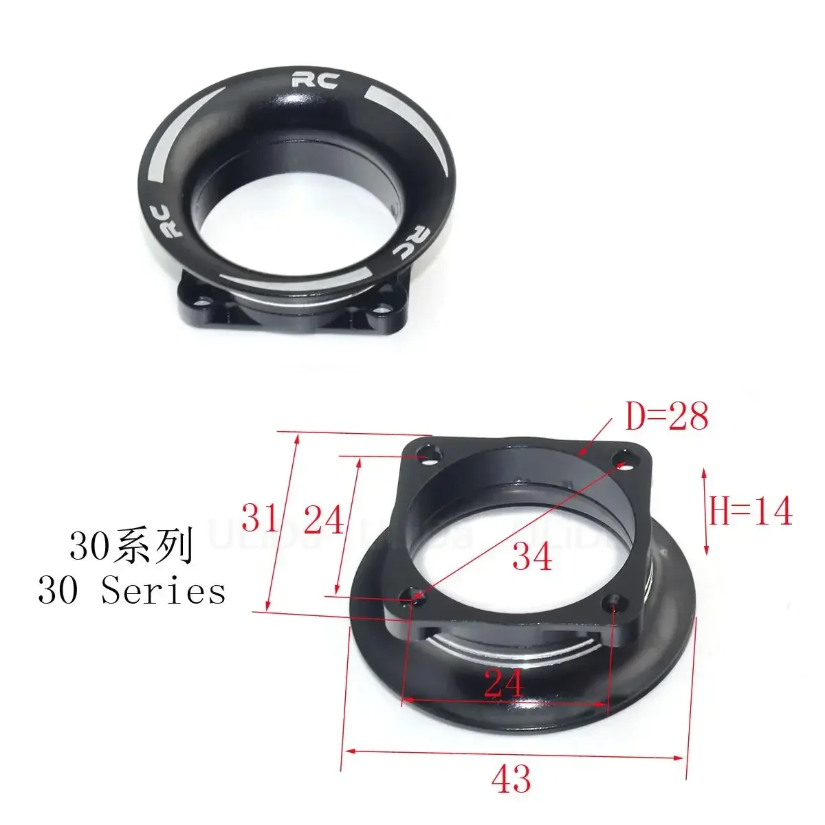 Cubierta del disipador de calor del motor + ventilador de refrigeración para WLtoys A959-B 144001 124019   HSP 1/8 1/10 RC Car 540 550 3650 Tamaño Disipador de calor del motor