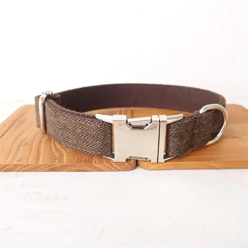Collar de perro personalizado, collares para mascotas personalizados, grabado gratis, etiqueta de nombre de identificación, accesorio para mascotas, traje grueso, Collar de fibra para cachorro