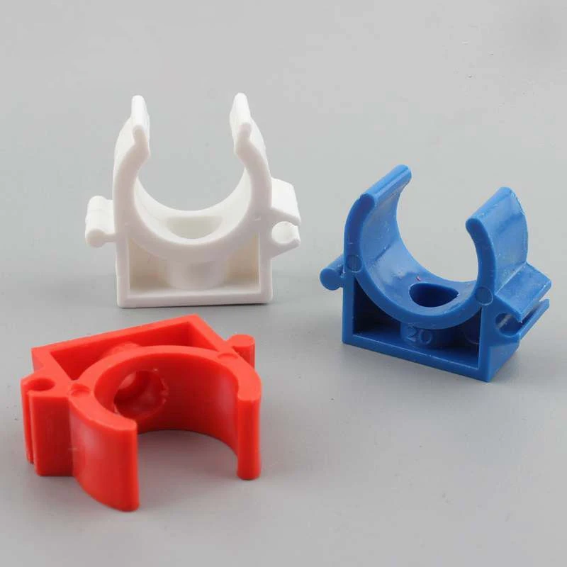 5/20/50 Uds 16 20 25mm conector de abrazadera de tubo de PVC accesorios de tubo de plástico tipo U conectores de manguera de agua correa accesorios de jardín