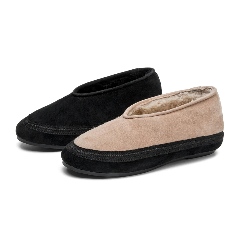 AIYUQI botas de nieve planas de piel auténtica para mujer 2025, zapatos de invierno antideslizantes de talla grande para mujer, botines cálidos y cómodos para mujer