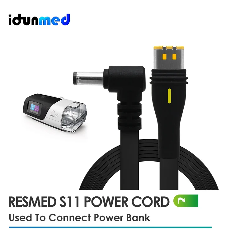 Cable de batería Resmed S11, suministro de enchufe para máquina ResMed AirSense 11, viaje en avión, tren, vehículo, vacaciones