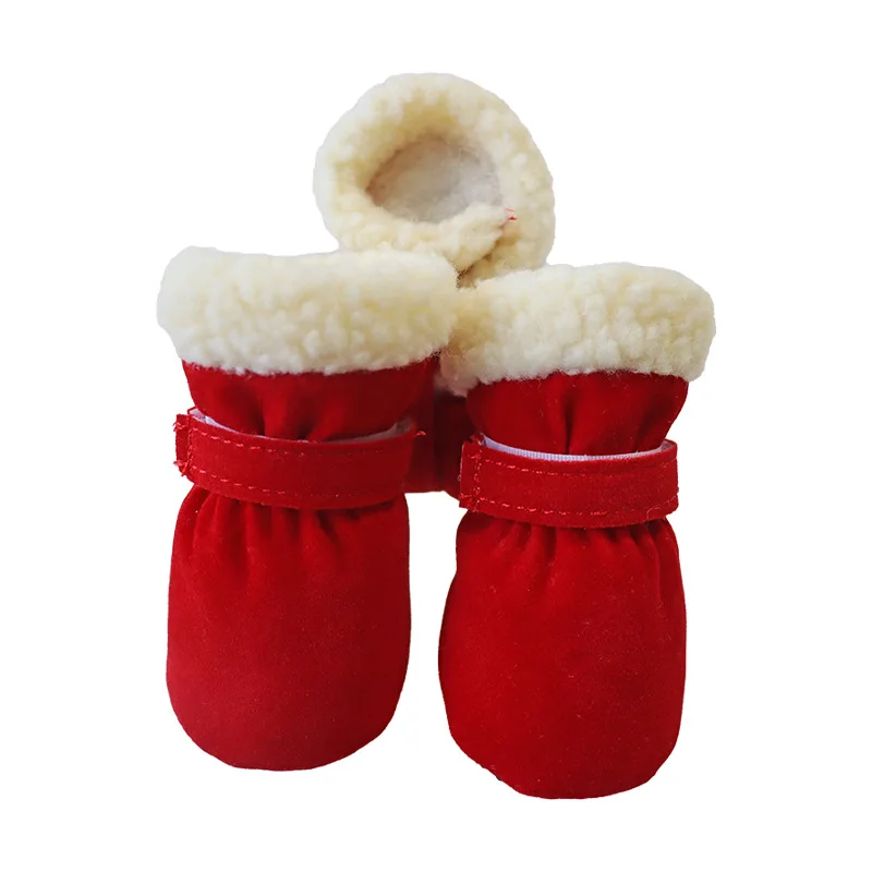 4 Uds. Zapatos impermeables de invierno para perros, botas antideslizantes para la lluvia y la nieve, calzado grueso y cálido para gatos pequeños, perros, cachorros, calcetines para perros, botines