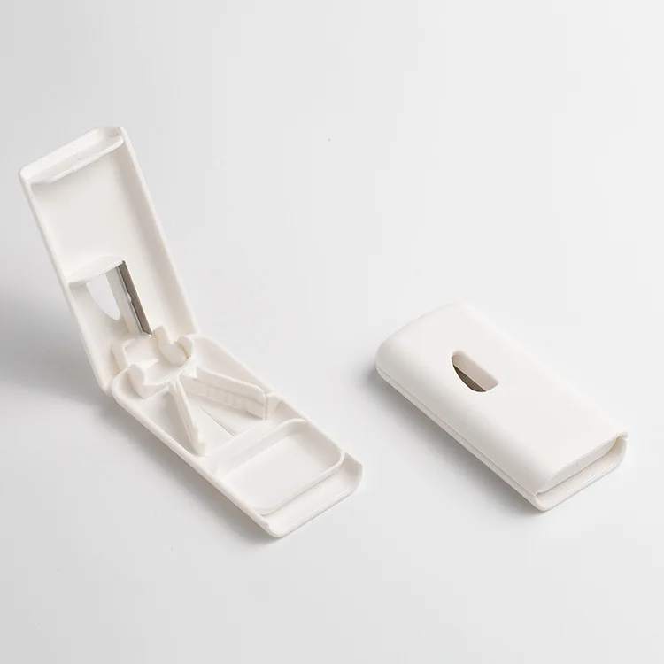 Cortador de Pastillas y Divisor de Medicamentos, Caja de Almacenamiento de Medicamentos, Práctico para Alimentar Mascotas, Mini Portátil, Ahorra Esfuerzo