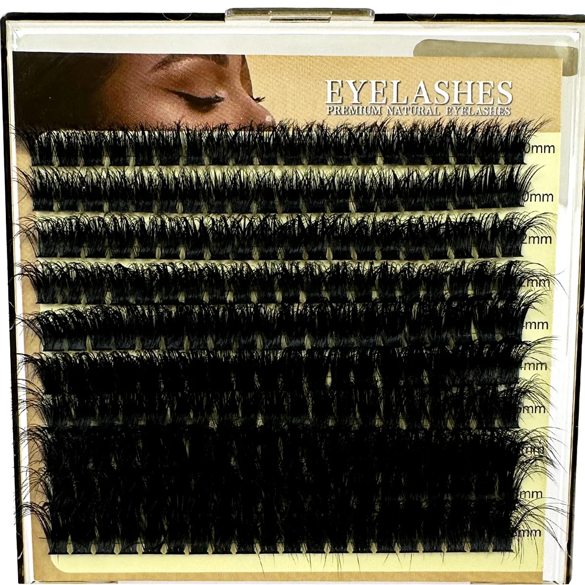 AMSDCN Extensiones de Pestañas Postizas Gruesas y Esponjosas DIY, Extensiones de Pestañas Individuales con Efecto Wispy, MIX D Curl