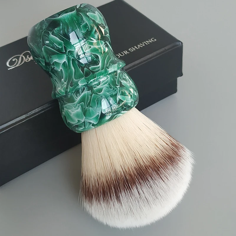 Brocha de Afeitar Dscosmetic de Pelo Sintético Jade T4 de 30 mm para Hombre