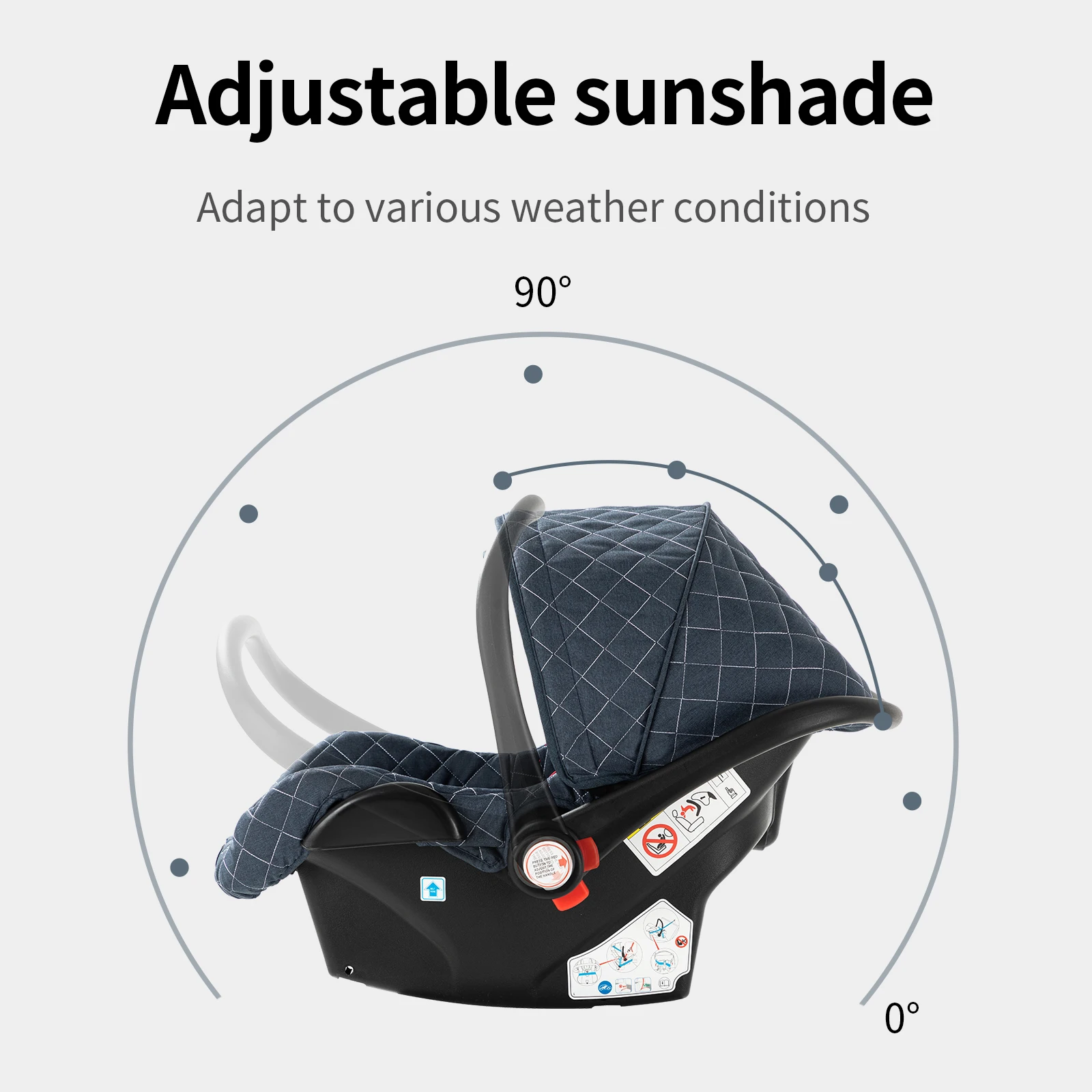 Cochecito de Bebé Portátil 3 en 1 con Cesta de Transporte, Asiento de Seguridad para Coche, Carrito Infantil de Alta Gama, Gran Capacidad de Carga, Plegable, de Lujo, Bidireccional, con Cama Cómoda para Dormir