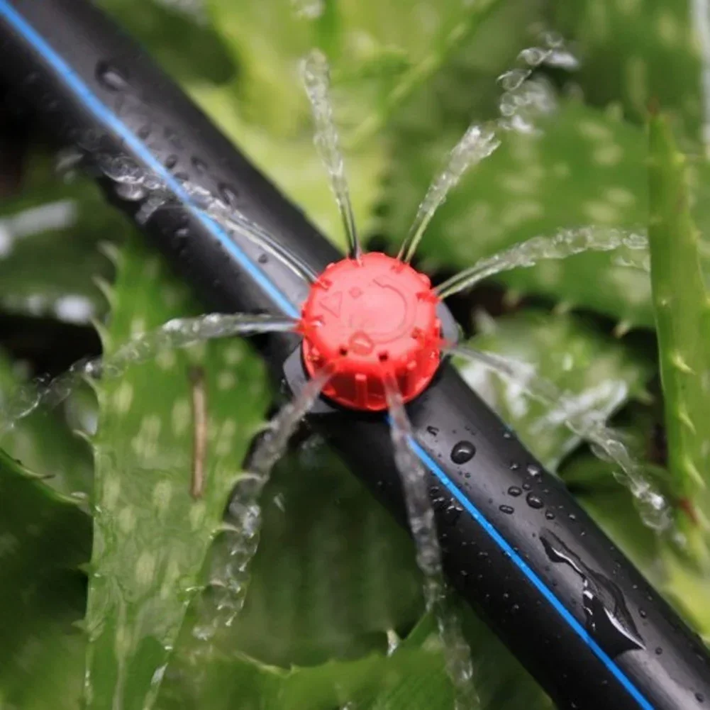 100 unids/bolsa gotero de agua cabeza de flujo ajustable goteros ahorro de agua Anti-entupimiento portátil duradero práctico herramientas de jardín