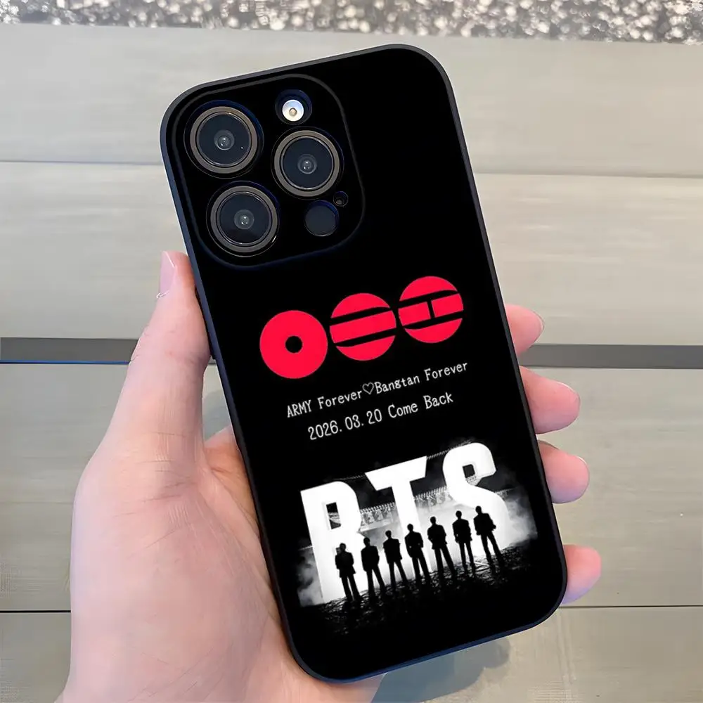 Funda de Teléfono B-B-TS-S para iPhone 17 Air 16 E Pro Max 15 14 13 Mini 12 Pro 11 Max Plus, Carcasa Suave Negra