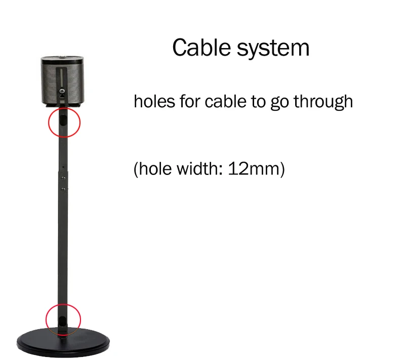 (1 par=2 piezas) SF10L 82.5cm-114cm Base Redonda Ajustable para Altavoz de Sonido Envolvente, Soporte de Suelo para Exhibición Q930 Q990B Q30B Q90B 9500S