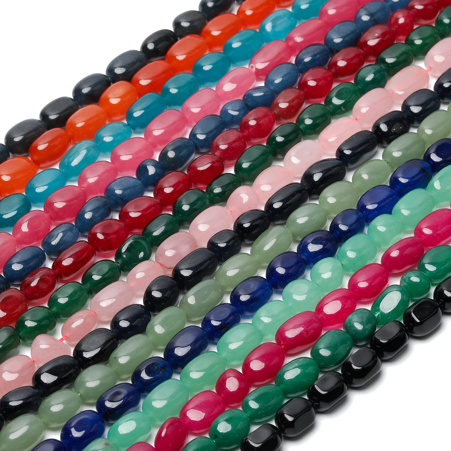 Cuentas de Calcedonia irregulares de 18x12mm, piedra Natural multicolor, cuentas espaciadoras sueltas para fabricación de joyería, accesorios de pulsera DIY de 15''