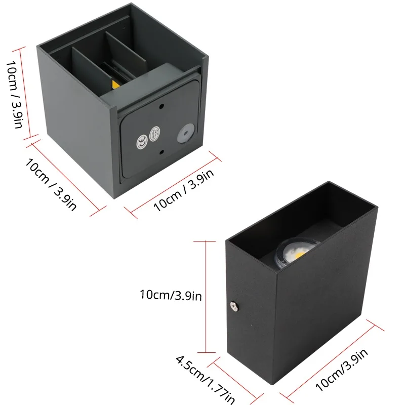 LED 6W/12W impermeable al aire libre IP65 luz de pared porche jardín lámpara de pared y interior dormitorio sala de estar decoración lámpara de iluminación