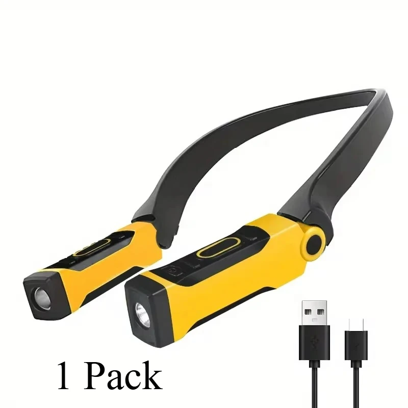 Paquete de 2 luces LED de lectura para el cuello recargables, dos niveles de brillo para leer, tejer, acampar y reparar luz de trabajo Led