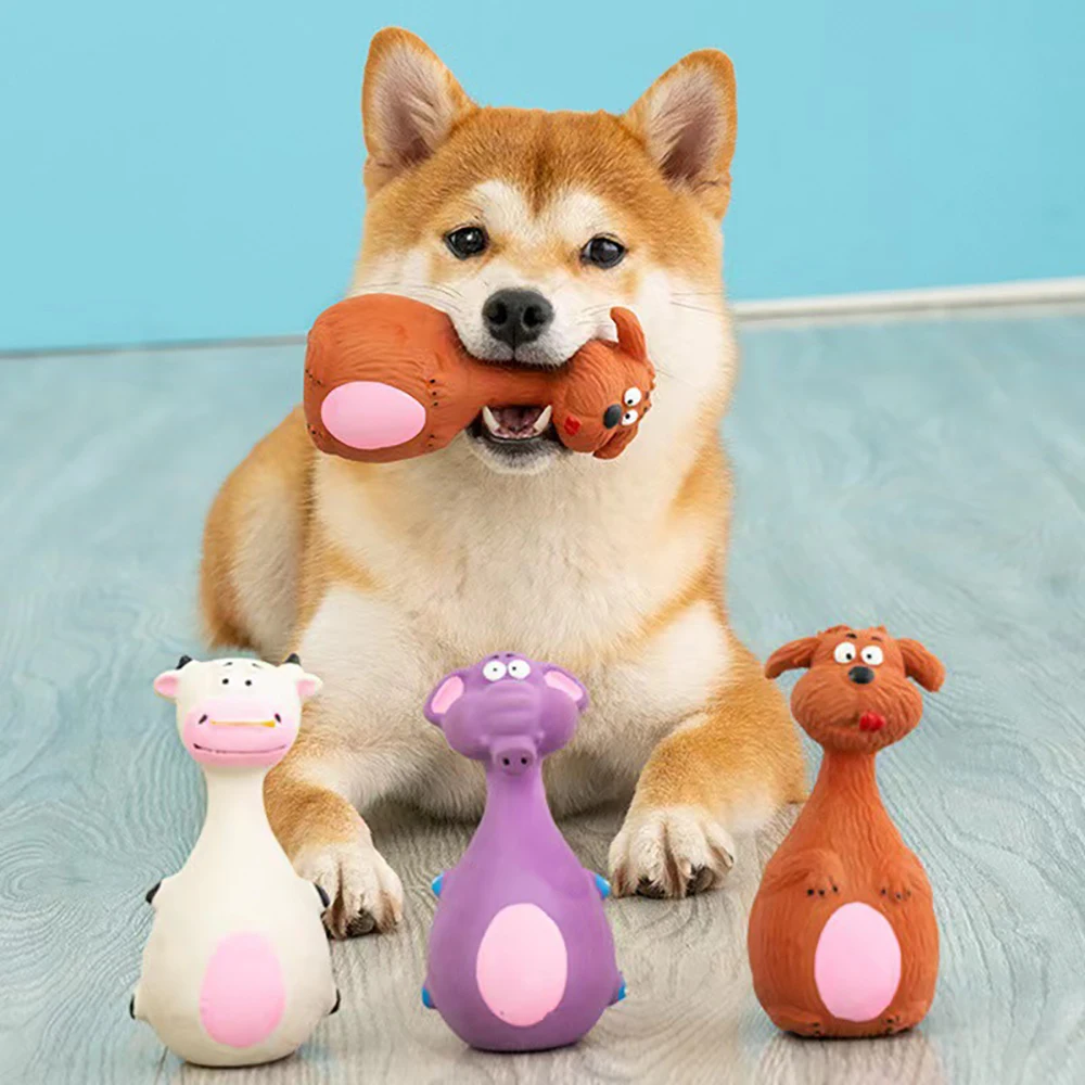 Juguete de voz para perros con forma de dibujos animados, juguete de peluche Fadou para rechinar los dientes, juguete de limpieza de goma antimordeduras para entrenamiento de mascotas, juguetes para perros, suministros para mascotas