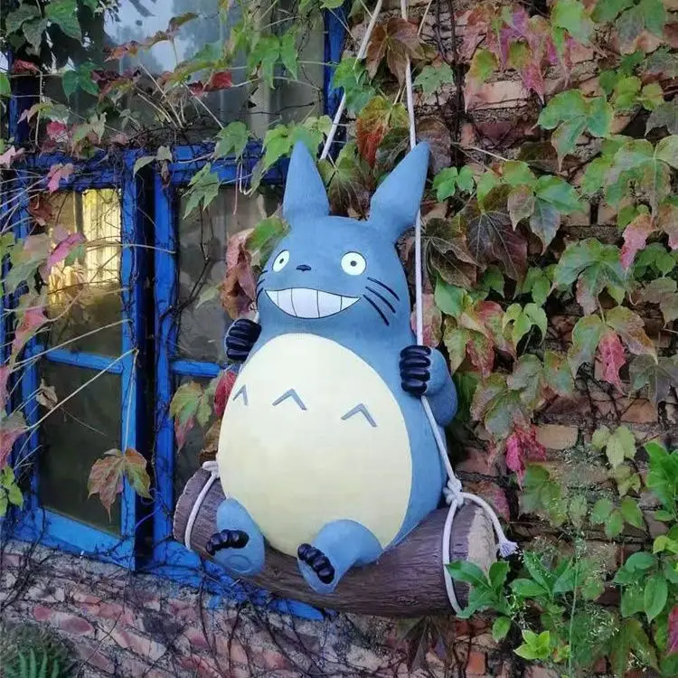 Estatua de jardín grande, escultura de toroed de dibujos animados de Anime, figuras creativas de resina Kawaii Miyazakis Hayaos Totoros, decoración del hogar y jardín