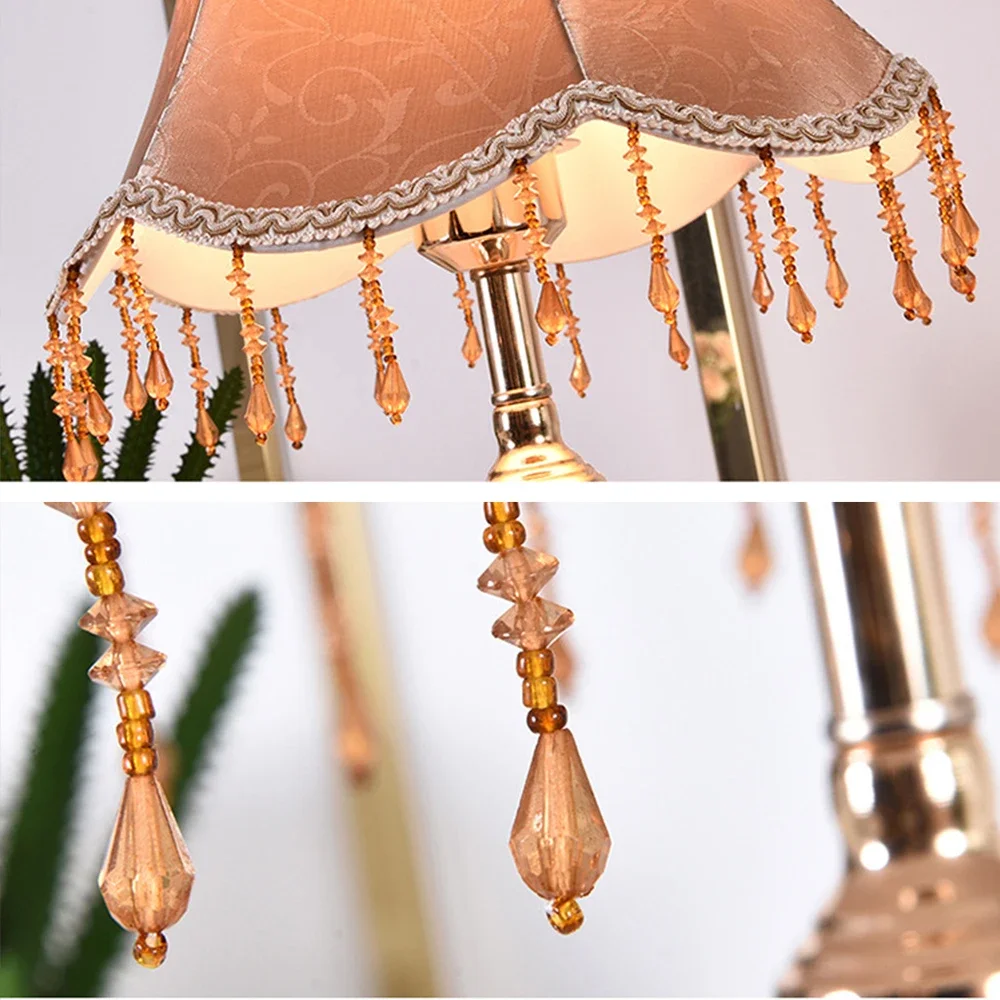 Lámpara de mesa de estilo europeo, lámpara de noche para dormitorio, táctil, Simple, moderno, romántico, creativo, Retro, lámparas de mesita de noche para el hogar, luz decorativa