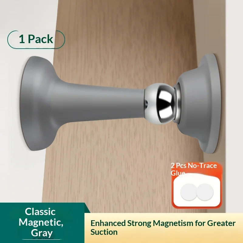 Tope de puerta sin perforación, soporte magnético de silicona para puerta, tope de puerta anticolisión, tope de puerta magnético para dormitorio, fijador de puerta de casa