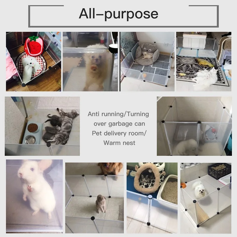Parque infantil DIY para mascotas pequeñas, jaula plegable para perros, valla de patio para perros, gatos, gatitos, conejillos de indias, conejitos, erizos