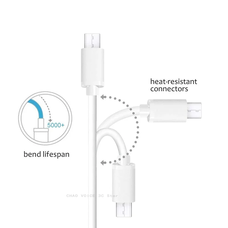Cables de datos Micro USB-A tipo C cortos de 0,25 M/0,5 M, cargador de carga rápida para Samsung, Huawei, Android, Cable de banco de energía para teléfono móvil