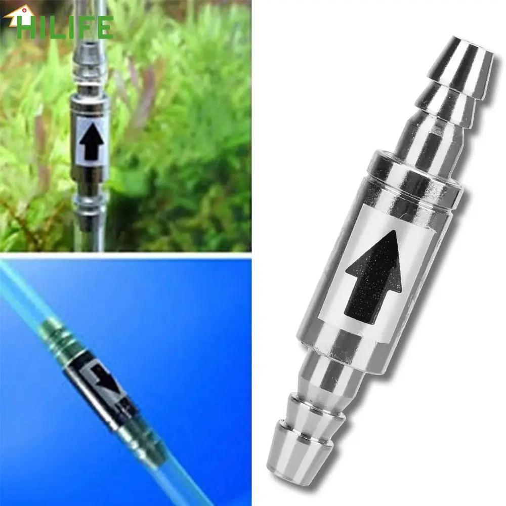 Para equipo de CO2, válvula de agua sin retorno de 4mm para acuario, válvula de retención de acero inoxidable, cilindro de dióxido a difusor de sistema de CO2