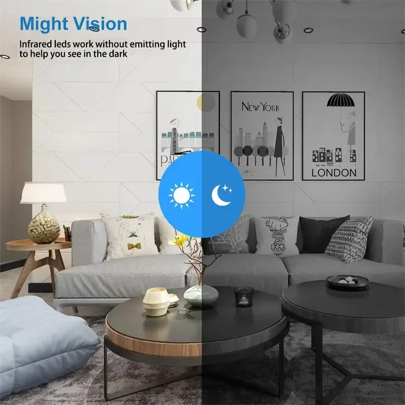 Xiaomi-cámara HD de 1080p, Mini cámara remota inalámbrica Wifi, visión nocturna, monitoreo de seguridad interior para mascotas y bebés, grabadora de Audio y vídeo Ip