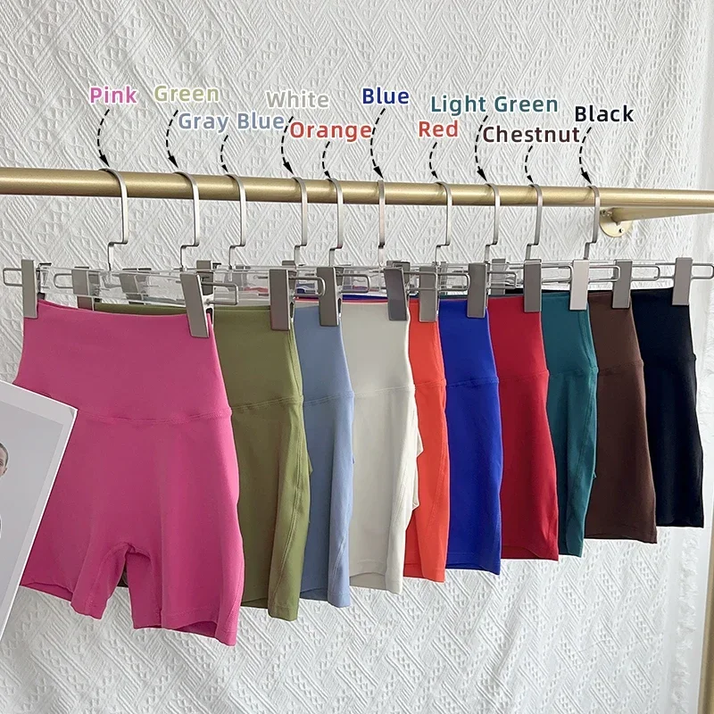 Pantalones cortos deportivos de cintura alta color melocotón con bolsillo para Yoga, mallas de secado rápido para entrenamiento de gimnasia, pantalones cortos deportivos para ciclismo al aire libre