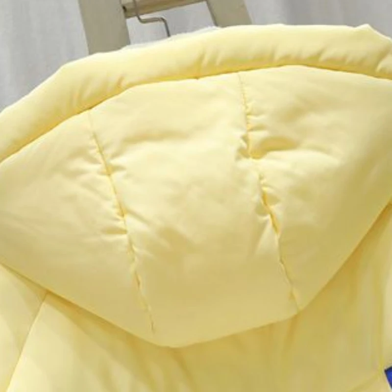 Nuevo Abrigo de Plumón para Mujer 2026, Chaqueta de Invierno, Versión de Longitud Media, Holgada, Gruesa y Cálida, con Capucha