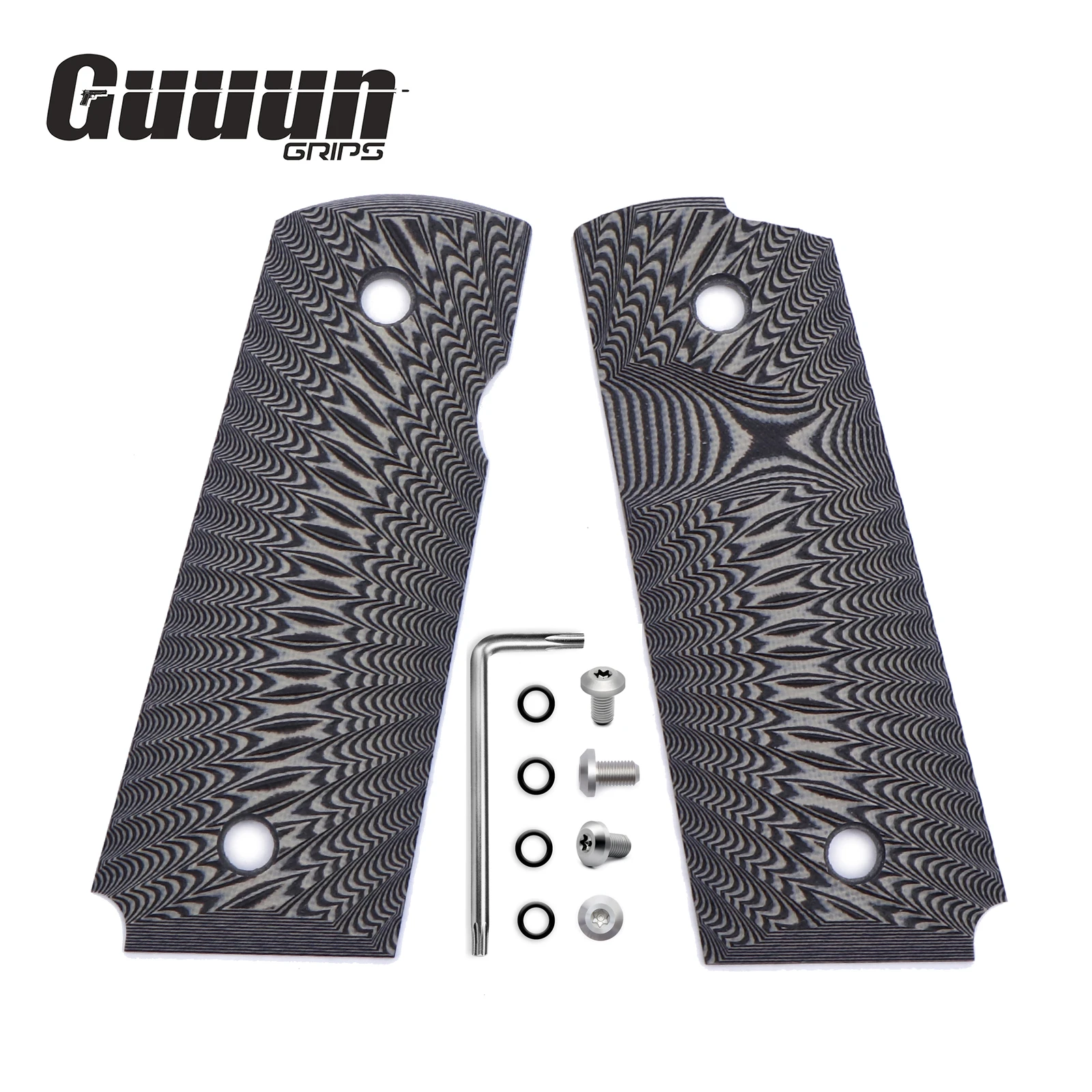 Puños Guuun G10 para textura Sunburst compacta / oficial 1911 - 10 opciones de color