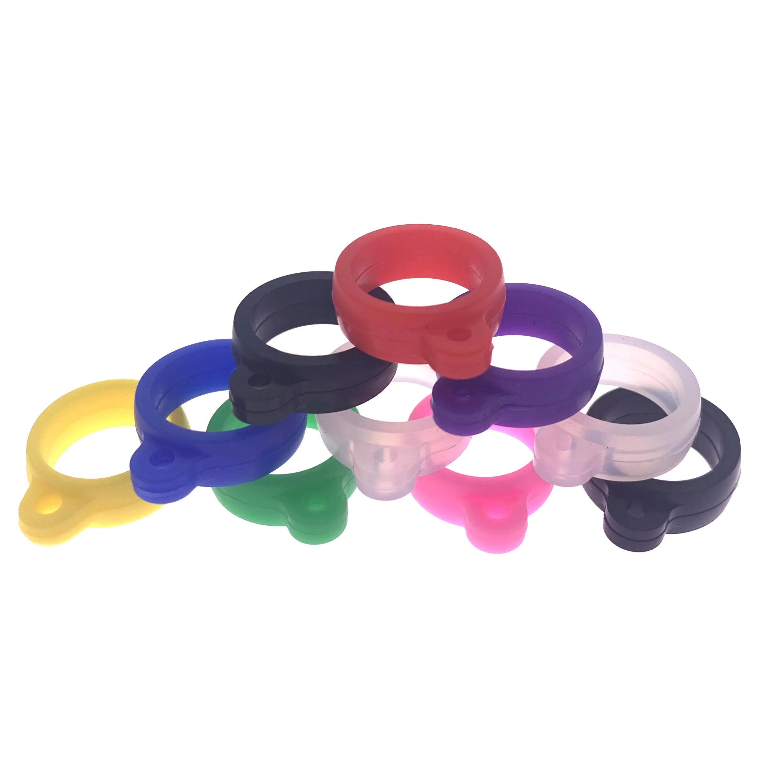 10 Uds. Universal antipérdida cepillo de dientes pluma collar cordones anillo portátil Anti-caída anillo de silicona soporte de cordón aro suave