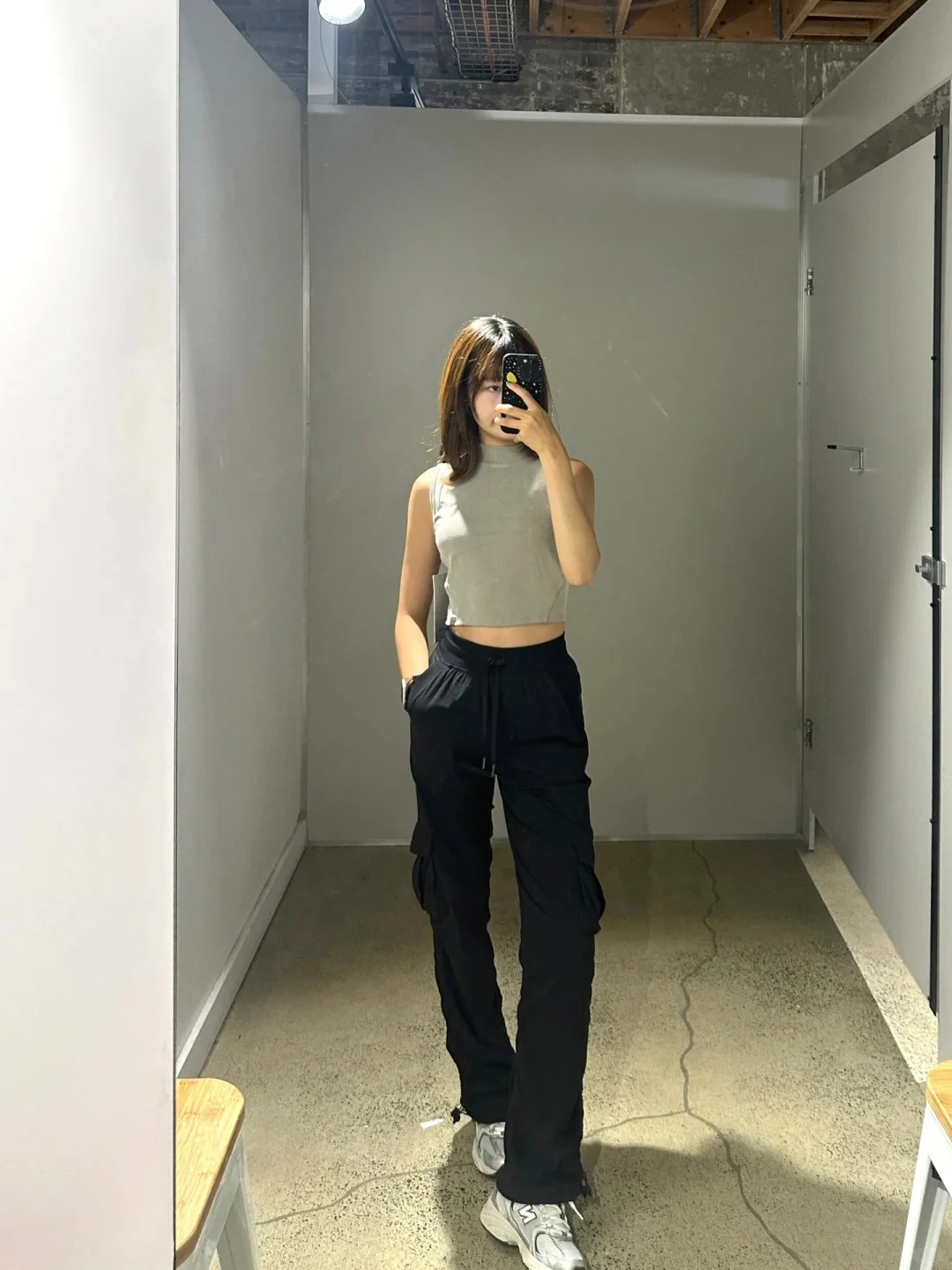 LULU FLORA Nuevos pantalones de trabajo, textura vertical, pantalones casuales de yoga de cintura media de pierna ancha de corte recto para mujer, secado rápido, cordón