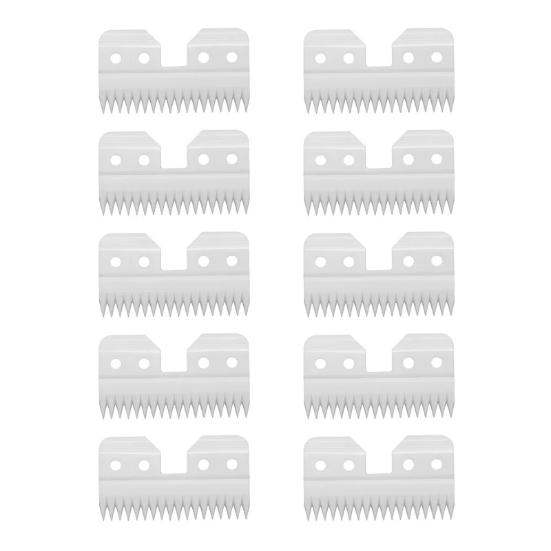 10 unids/lote 18 dientes borde cerámico acero recubierto de carbono cuchilla cortadora para mascotas cuchilla de cuidado de perros accesorios eléctricos para Andis Wahl