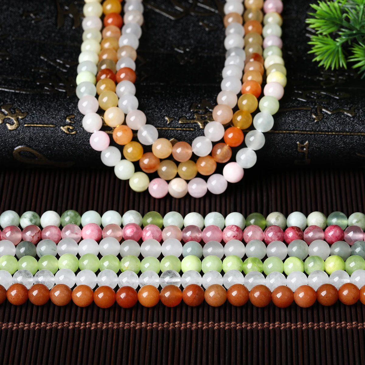Cuentas de Piedra Natural, Jade del Sur, Aventurina, Cuentas Redondas Sueltas para Fabricación de Joyas, Suministros para DIY, Accesorio para Pulseras, 15"
