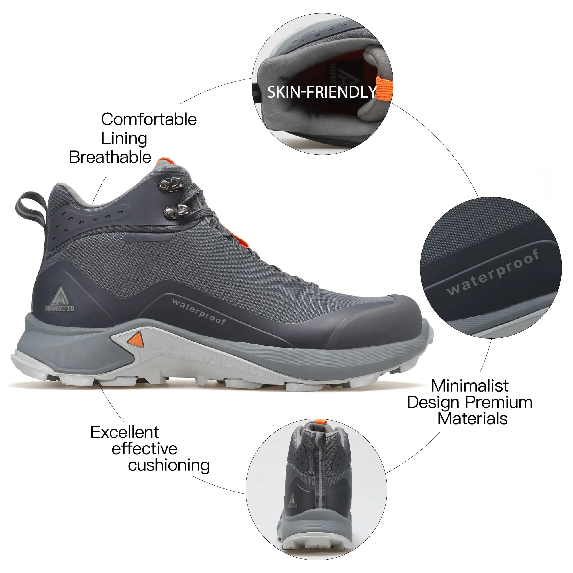 HUMTTO-Botines de senderismo impermeables para hombre, zapatos de Trekking para deportes de invierno, zapatillas de deporte de diseñador de lujo para escalar al aire libre y cazar