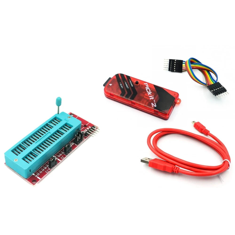 Programador PICKit2 PICKIT3 PICKit3.5 + PIC ICD2 PICKit 2 PICKIT 3 PICKIT 3,5 Adaptador de programación Asiento de programador universal