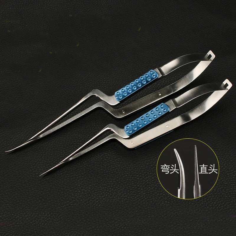 Tijeras Neuroquirúrgicas de Acero Inoxidable, Tijeras en Forma de Pistola, Instrumento de Resorte, Microtijeras, Tijeras para Tejidos