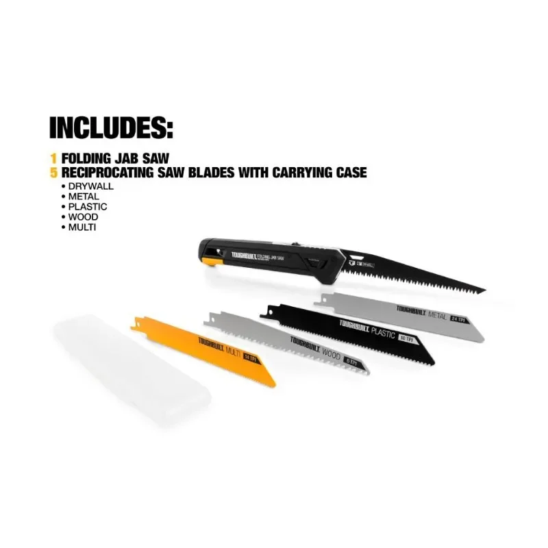 Sierra plegable ToughBuilt TB-H4S5-23FU + 4 cuchillas, herramientas manuales, accesorios, herramientas de construcción y renovación