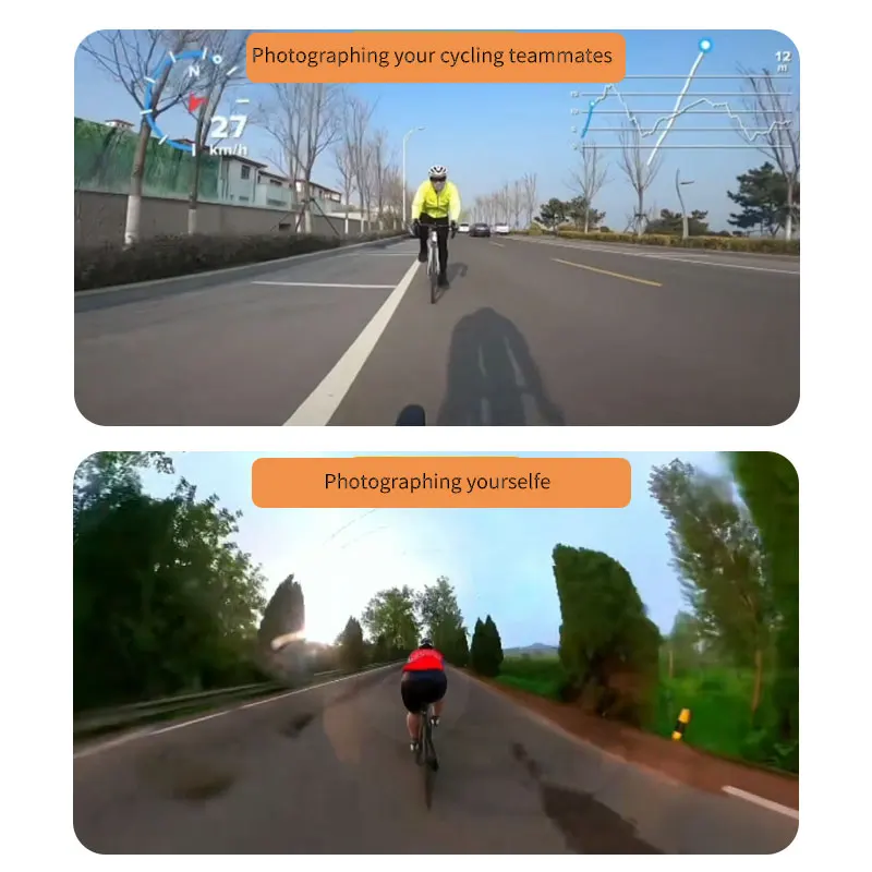 Soporte de Montaje Camsteer Premium para Bicicleta con Vista de Tercera Persona para Cámaras GoPro Max2, Hero 13, 12, Insta360 X6, X5, X4, Ace Pro2, DJI Osmo360