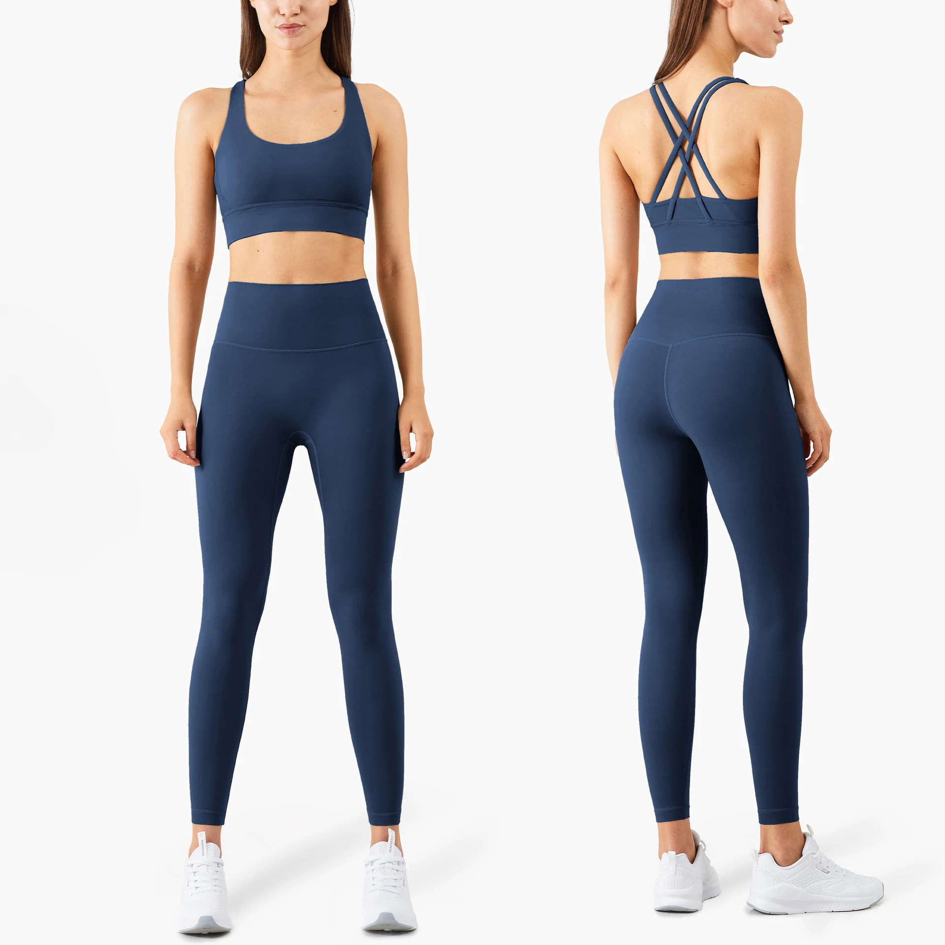 SOISOU, 2 uds., conjunto deportivo de Yoga, chándal para mujer, conjunto de gimnasio y Fitness, mallas para mujer, Sujetador deportivo, ropa deportiva transpirable para mujer