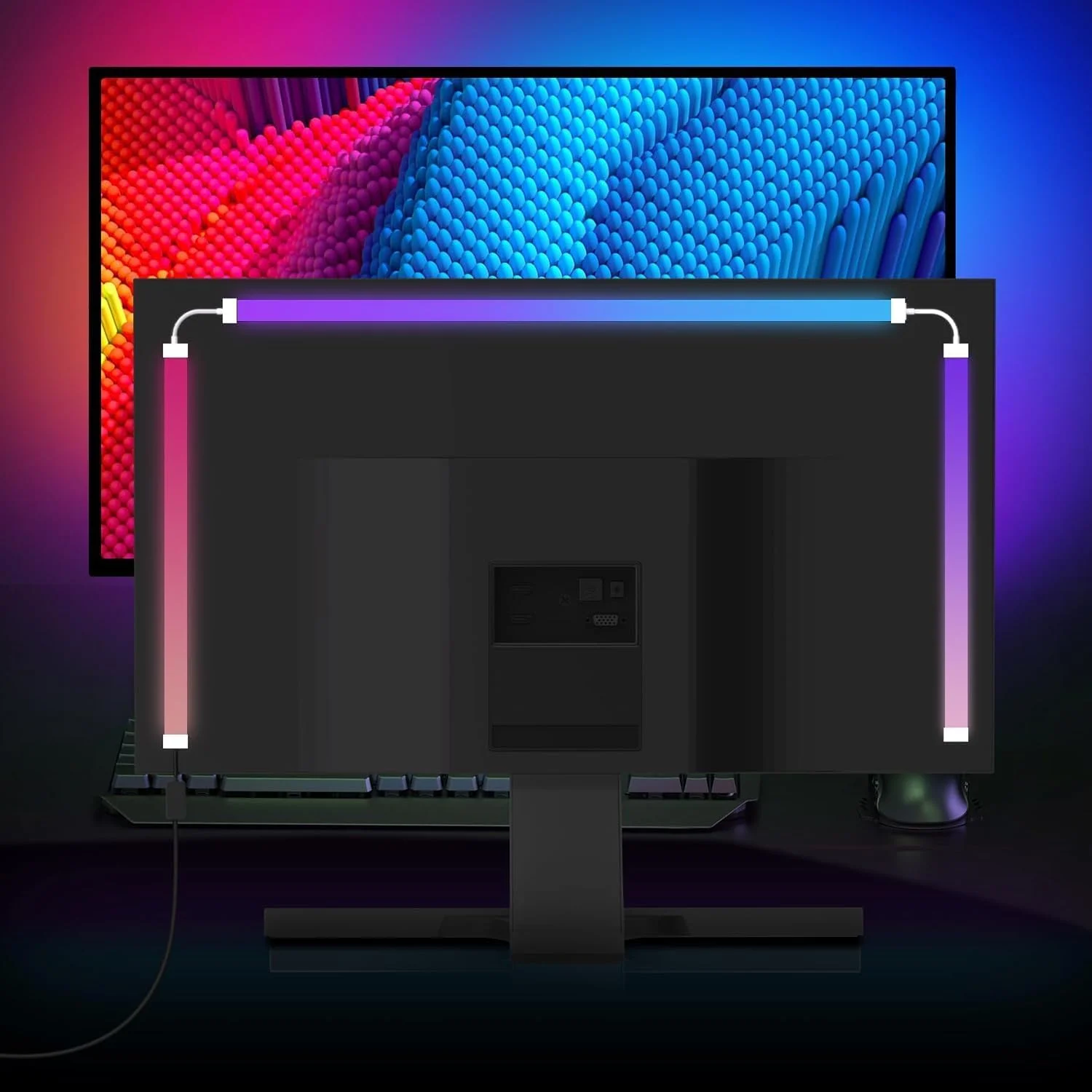 Pantalla de PC ambiental inteligente, sincronización de Monitor de ordenador, retroiluminación, tira de luz LED, Color RGB, juego DIY, lámpara de decoración de ambiente festivo