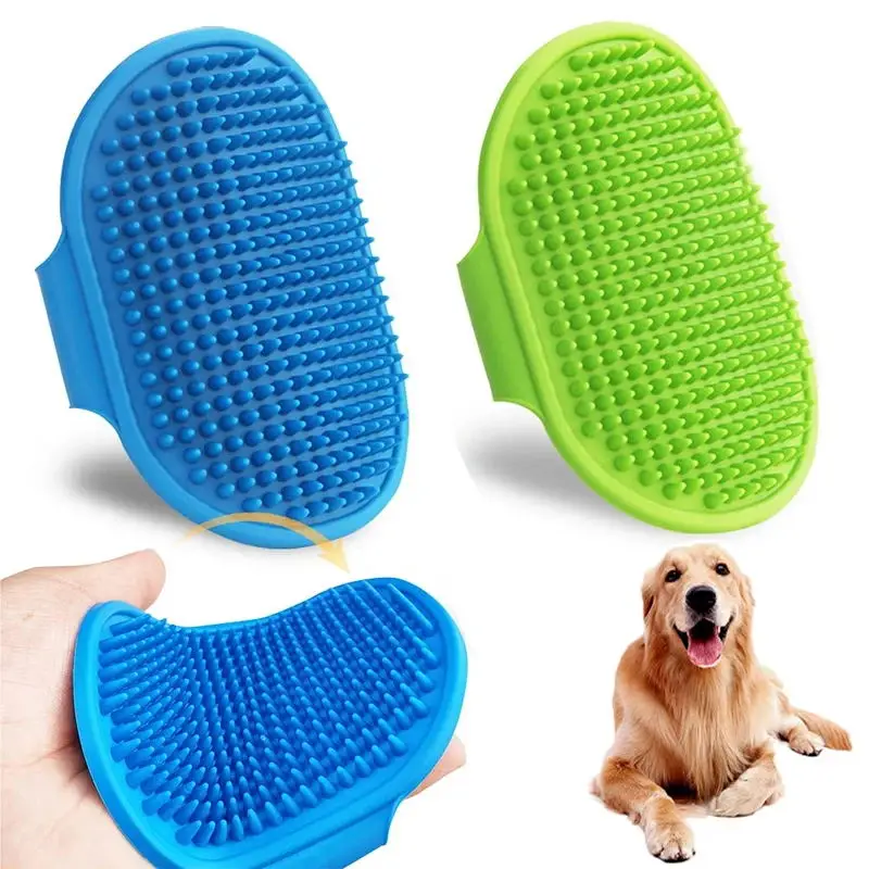 Cepillo de limpieza para mascotas, baño para perros y gatos, guantes de masaje de silicona de goma suave, peine, removedor de pelo, cuidado, limpieza, suministros de lavado