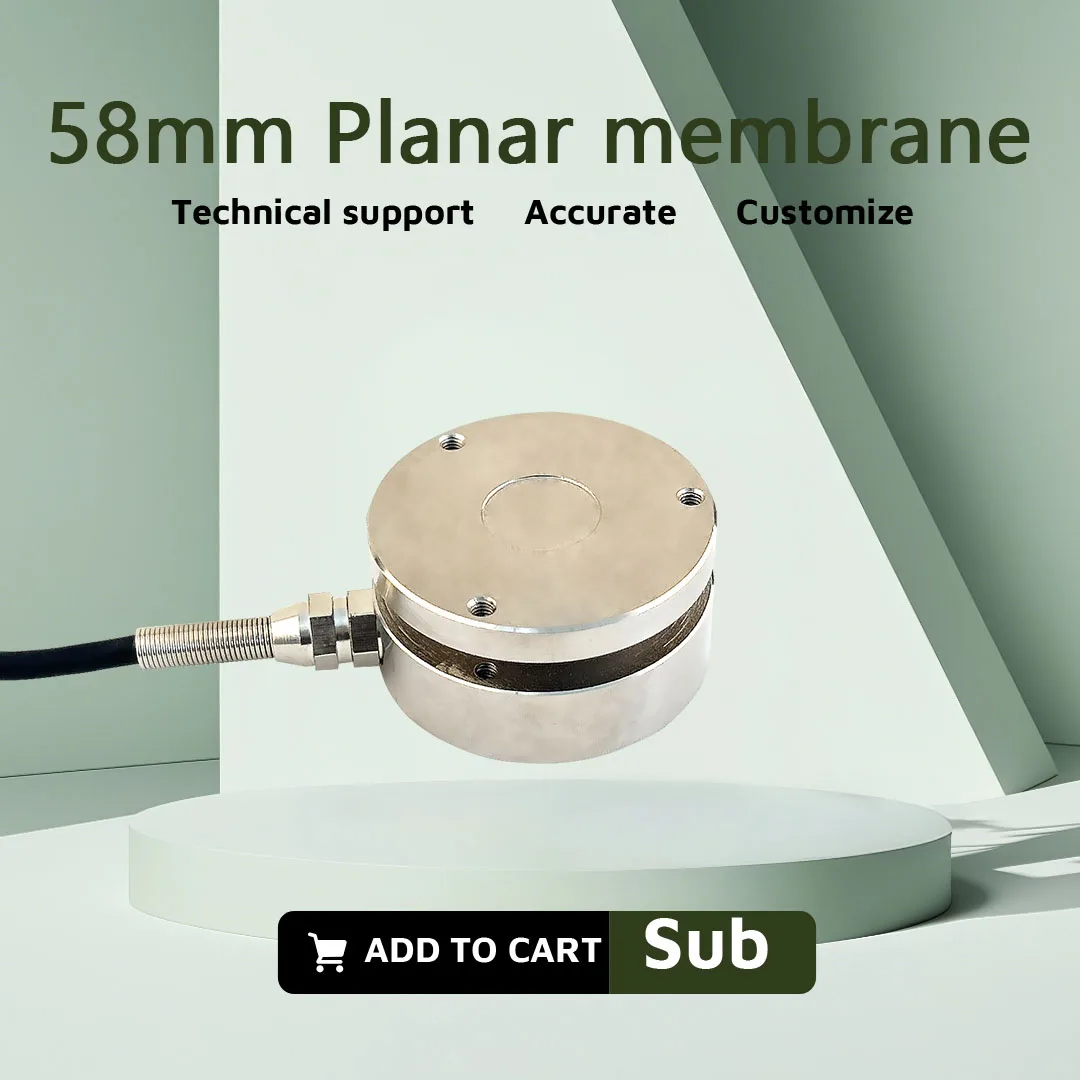 Célula de carga con Sensor de peso de diafragma plano de 58mm con instrumento de visualización de indicador para educación ciencia tecnología báscula de fuerza